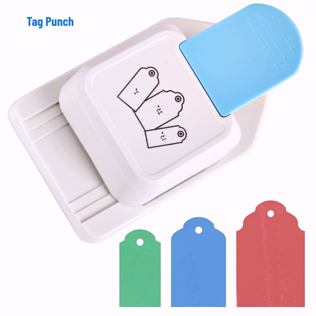 Tag Punch Corner Rounder Cutter 3 in 1 Punch 1.5 2 2.5 Tag Shape DIY  Crafts